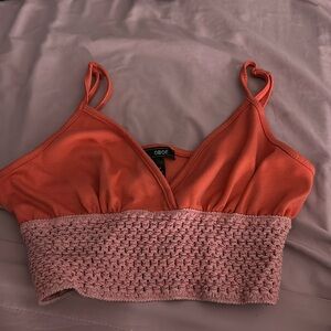 coral tank top